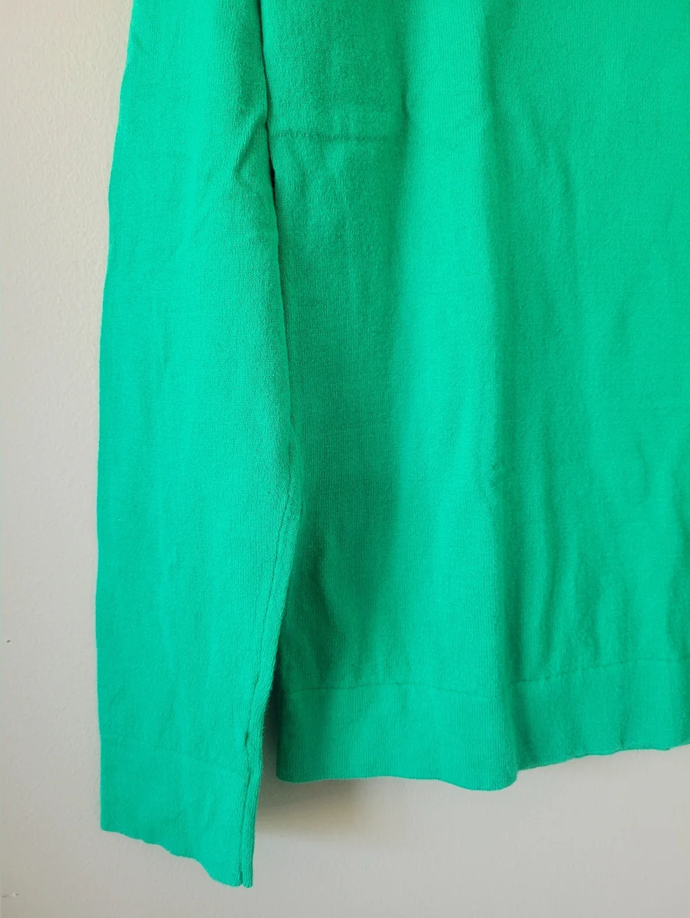 J. Crew Teddie Women's Kelly Green Crewneck Sweater 100% Cotton Medium - Picture 8 of 16